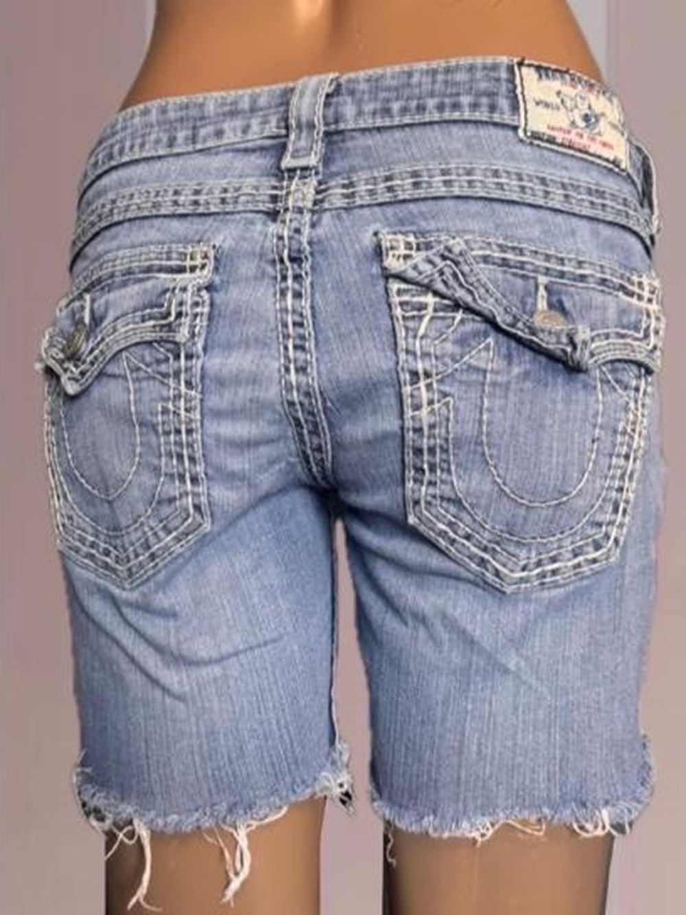 True Religion Cut-Off Denim Shorts